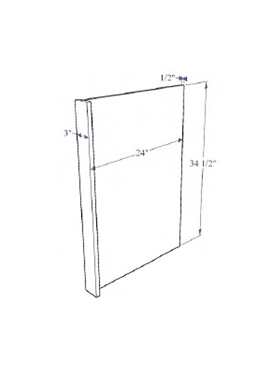 Natural Shaker DWR3 Dishwasher Panel