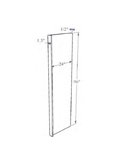 Natural Shaker REP1.596 Refrigerator Panel
