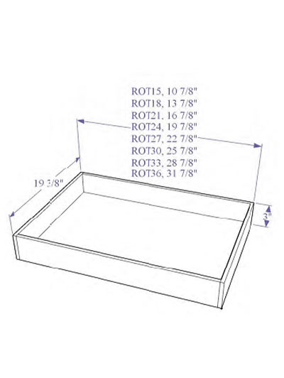 Natural Shaker ROT 24 Roll Out Shelf