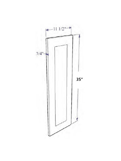 Natural Brown Shaker WDD1236 Wall Deco Door