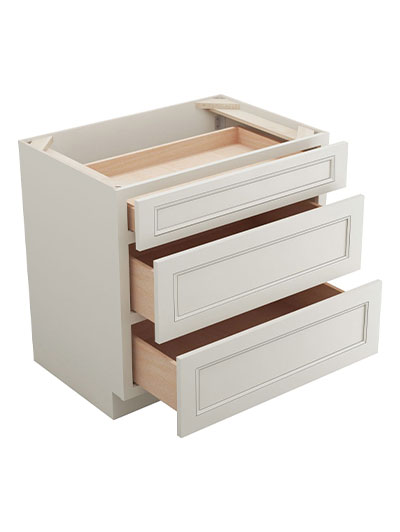 TQ-DB36(3): Townplace Crema 36″ 3 Drawer Base Cabinet