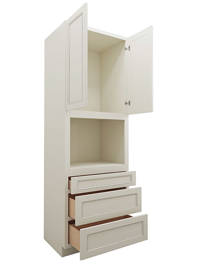 TQ-OC3396B: Townplace Crema 33″ 3 Drawer 2 Door Oven Cabinet