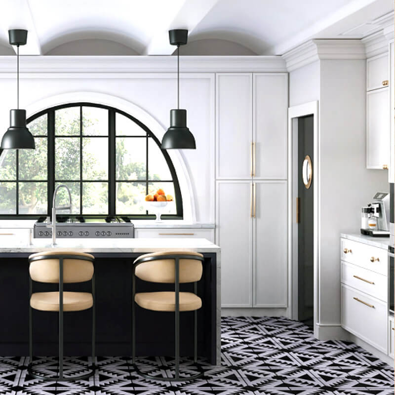 Petit White Skinny Shaker Cabinets | CabinetSelect.com