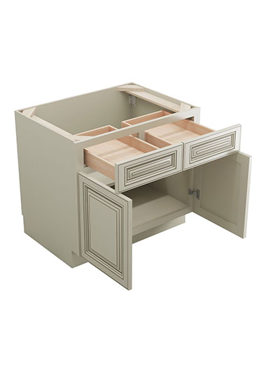 SL-B33B: Signature Pearl 33″ 2 Drawer 2 Door Base Cabinet