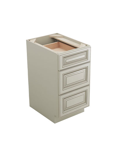 Signature Pearl Db18 3 Drawer Base Cabinet Closed