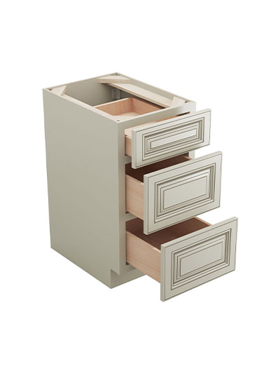 SL-DB18(3): Signature Pearl 18″ 3 Drawer Base Cabinet