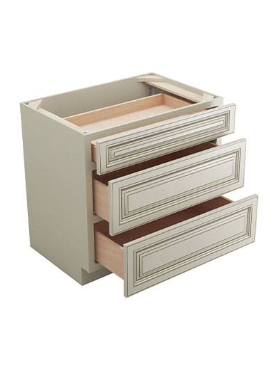 SL-DB36(3): Signature Pearl 36″ 3 Drawer Base Cabinet