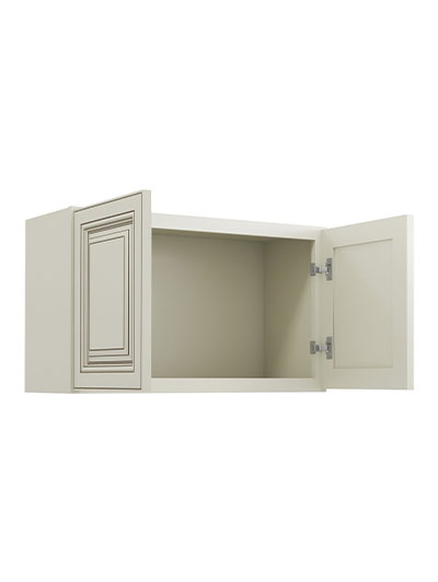 SL-W3018B: Signature Pearl 30″ Double Door Bridge Wall Cabinet