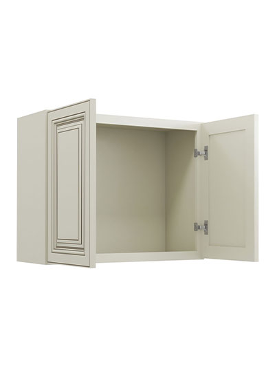 SL-W3024B: Signature Pearl 30″ Double Door Bridge Wall Cabinet