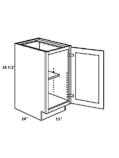 AZ-FB15: Champagne Shaker 15″ Full Height Base Cabinet
