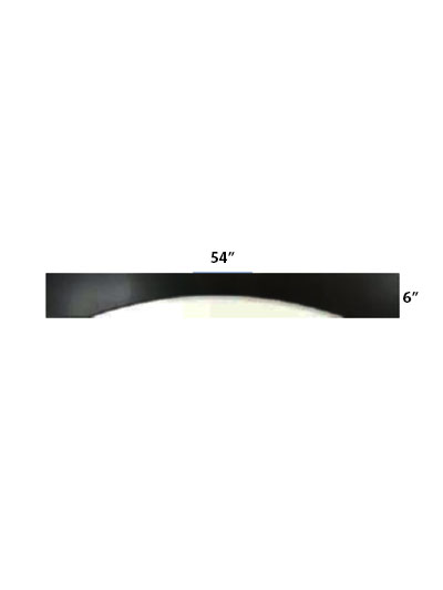 PW-VAL54B: Petit White Shaker 54″ Arched Valance
