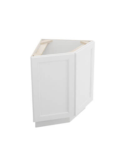 Uptown White Ab24 Angle Base End Cabinet Closed