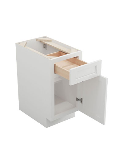 TW-B15: Uptown White 15″ 1 Drawer 1 Door Base Cabinet