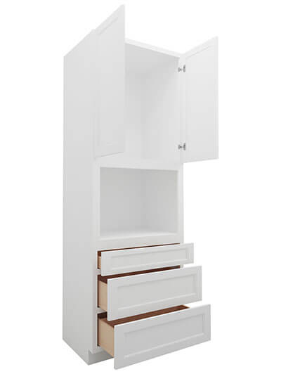 TW-OC3396B: Uptown White 33″ 3 Drawer 2 Door Oven Cabinet