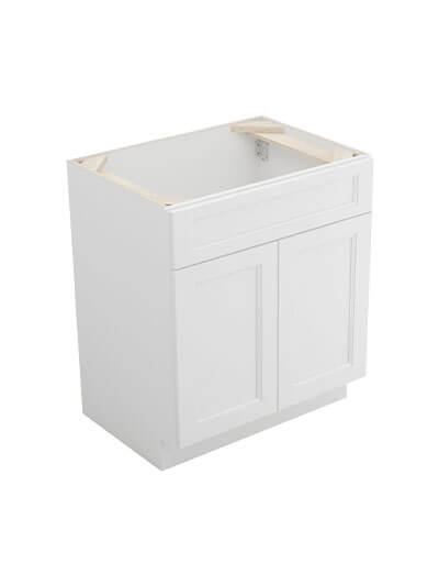 Uptown White S3021b Sink Base Vanity Closed