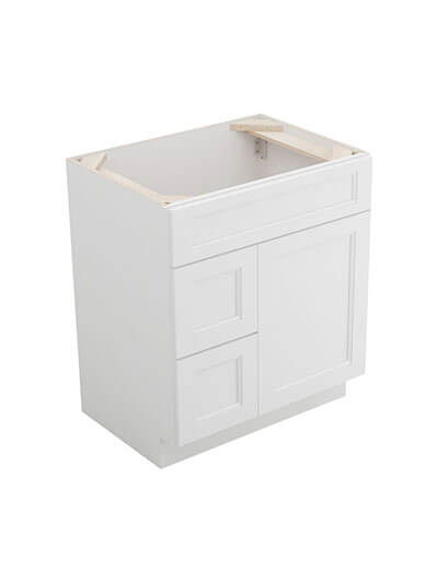 Uptown White S3021dl Left Drawer Vanity Closed