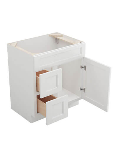 TW-S3021DL-34-1/2″: Uptown White 30″ Left Drawers (2) Vanity