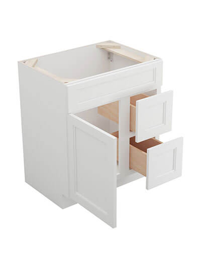 TW-S3021DR-34-1/2″: Uptown White 30″ Right Drawers (2) Vanity