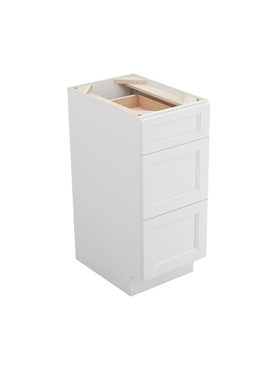 Uptown White Svb1521 Three Drawer Base Vanity Closed