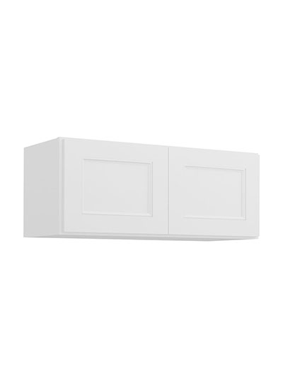 Uptown White W3012b Bridge Wall Cabinet Closed