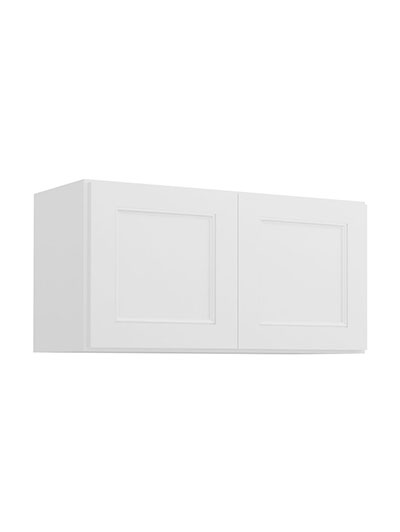 Uptown White W3015b Bridge Wall Cabinet Closed