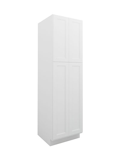 Uptown White Wp2484b Four Door Pantry Cabinet Closed