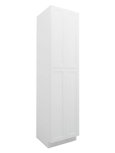 Uptown White Wp2496b Four Door Pantry Cabinet Closed