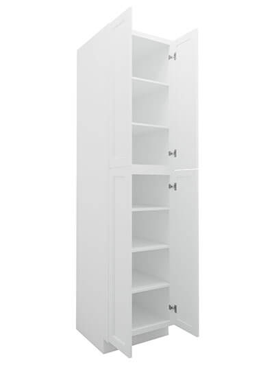 TW-WP2496B: Uptown White 24″ 4 Door Pantry Cabinet