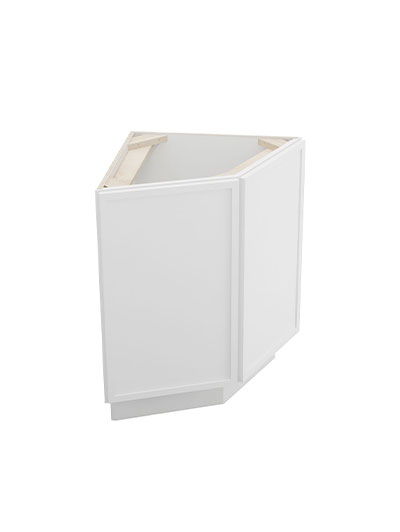 Petit White Shaker Ab24 Angle Base End Cabinet Closed