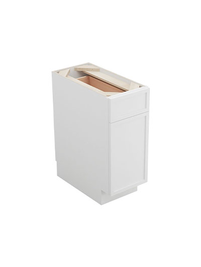 Petit White Shaker B12 Single Door Base Cabinet Closed