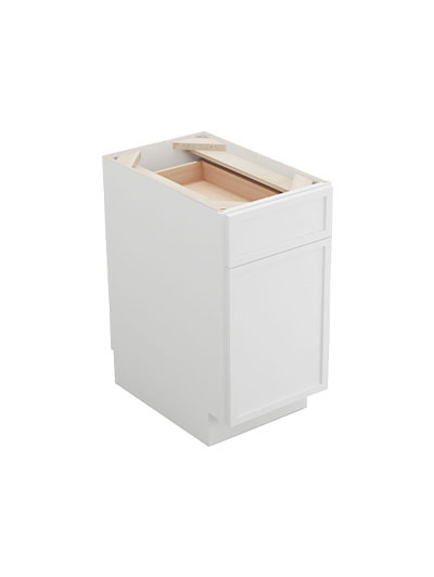 Petit White Shaker B15 Single Door Base Cabinet Closed