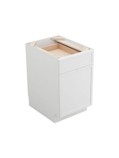 Petit White Shaker B18 Single Door Base Cabinet Closed