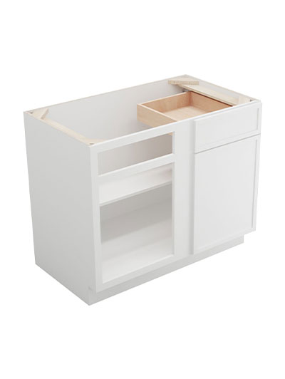 Petit White Shaker Bblc4245 Blind Corner Base Cabinet Closed