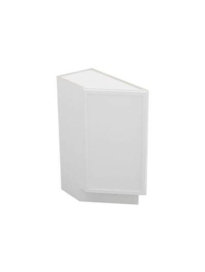 Petit White Shaker Btc12l Angle Base End Cabinet Closed