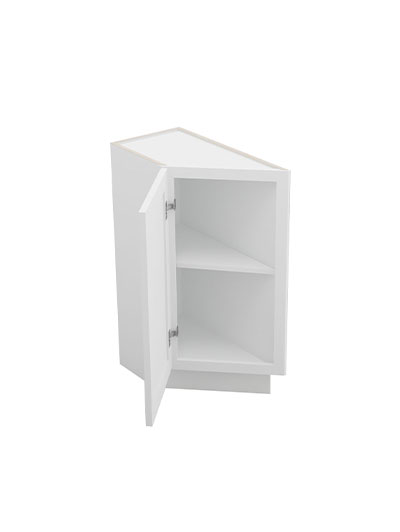 PW-BTC12L: Petit White Shaker 12″ Angle Base End Cabinet