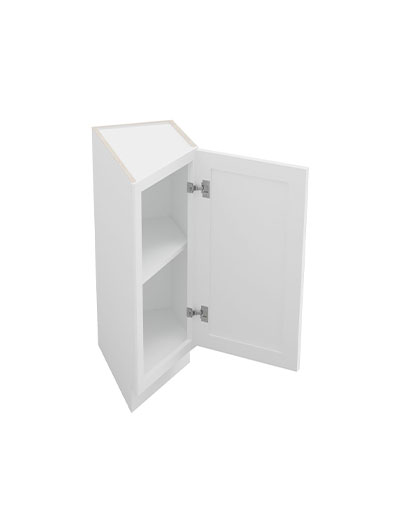 PW-BTC12R: Petit White Shaker 12″ Angle Base End Cabinet