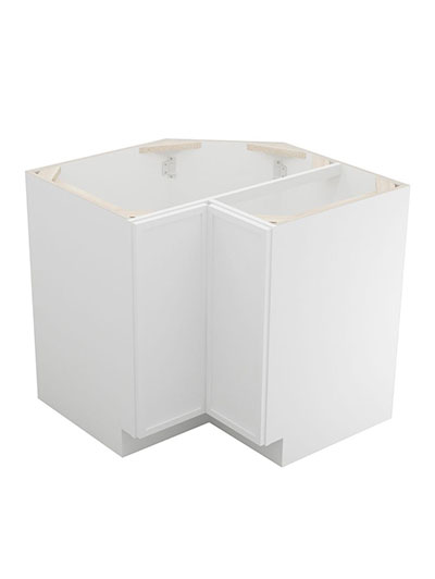 Petit White Shaker Ls3612s Easy Reach Corner Cabinet Closed