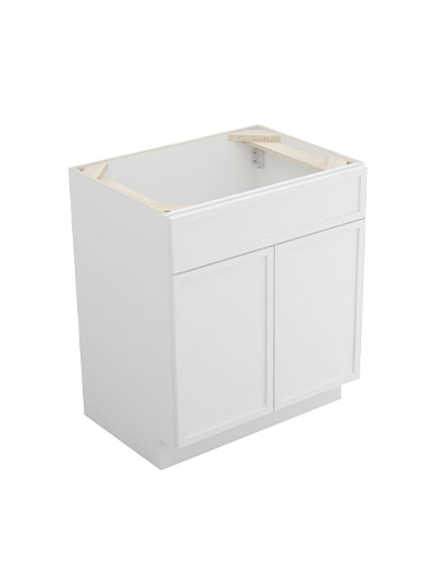 Petit White Shaker S3021b Sink Base Vanity Closed