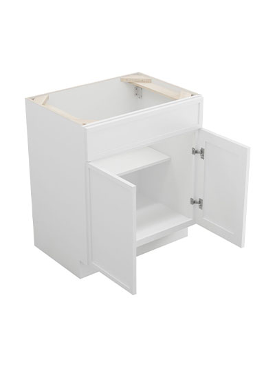 PW-S3021B-34-1/2″: Petit White Shaker 30″ Sink Base Vanity