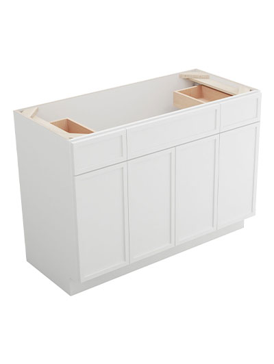Petit White Shaker S4821b12d Two Drawer Vanity Closed