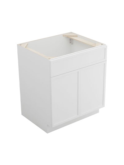 Petit White Shaker Sb30b Sink Base Cabinet Closed