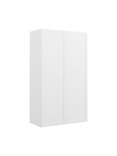 Petit White Shaker W2442b Double Door Wall Cabinet Closed