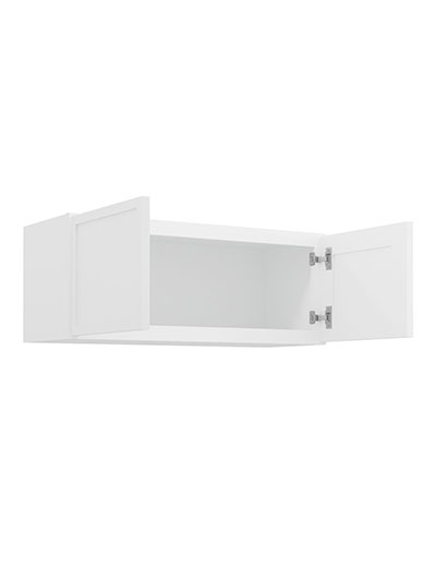 PW-W3012B: Petit White Shaker 30″ Double Door Bridge Wall Cabinet