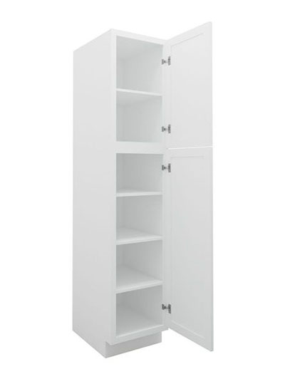PW-WP1884: Petit White Shaker 18″ 2 Door Pantry Cabinet