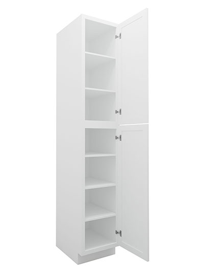 PW-WP1896: Petit White Shaker 18″ 2 Door Pantry Cabinet