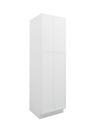 Petit White Shaker Wp2484b Four Door Pantry Cabinet Closed
