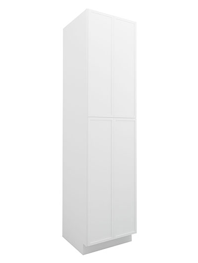 Petit White Shaker Wp2496b Four Door Pantry Cabinet Closed