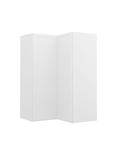 Petit White Shaker Wsq2436 Corner Wall Cabinet Closed