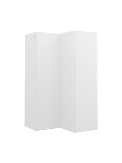 Petit White Shaker Wsq2442 Corner Wall Cabinet Closed