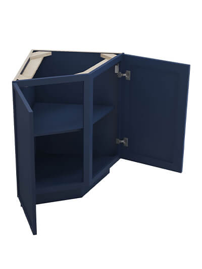 PD-AB24 (Base): Petit Blue Shaker 24″ Angle Base End Cabinet